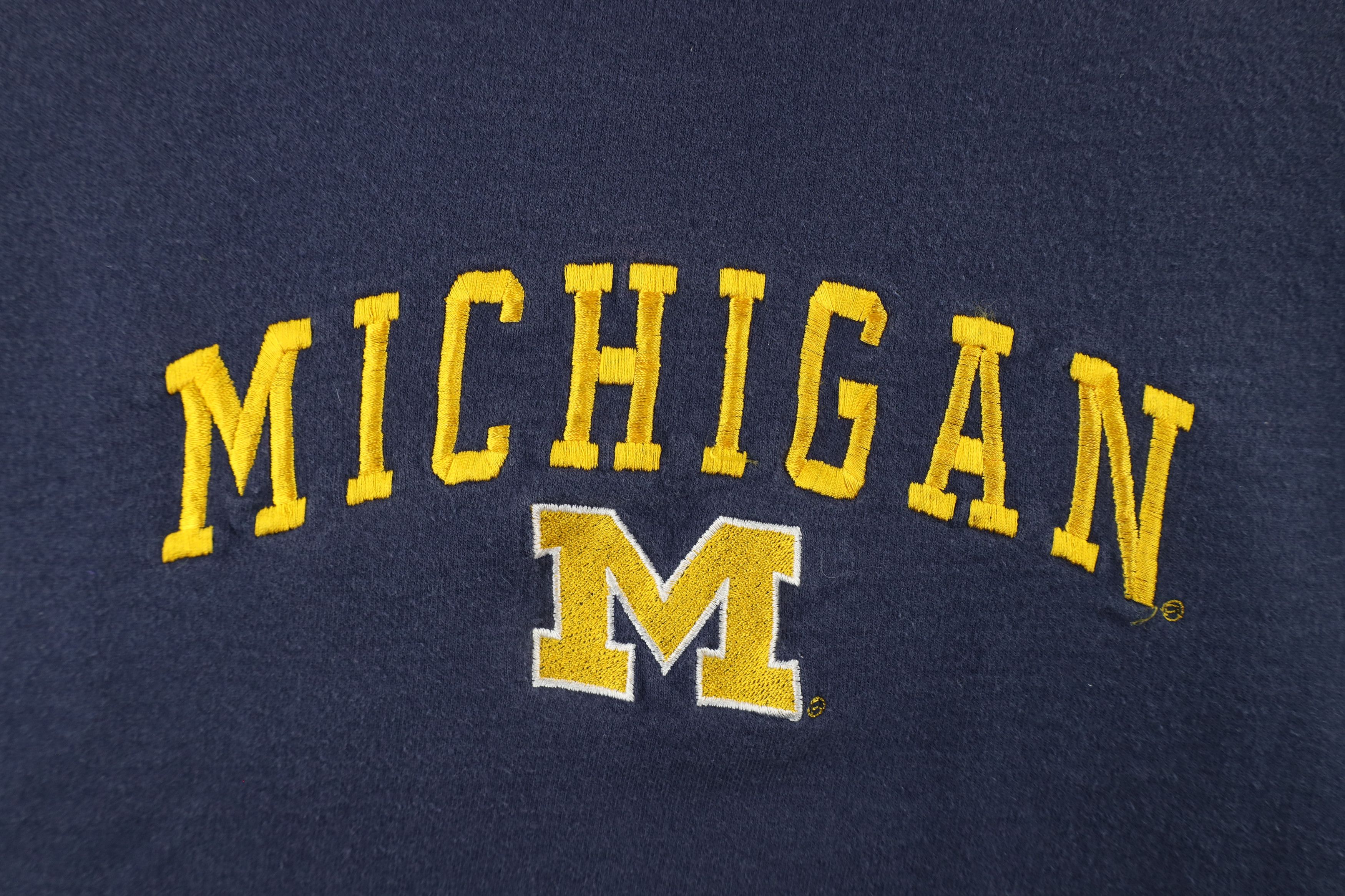Vintage Vintage 90s University of Michigan Crewneck Sweatshirt Size US XL / EU 56 / 4 - 4 Thumbnail
