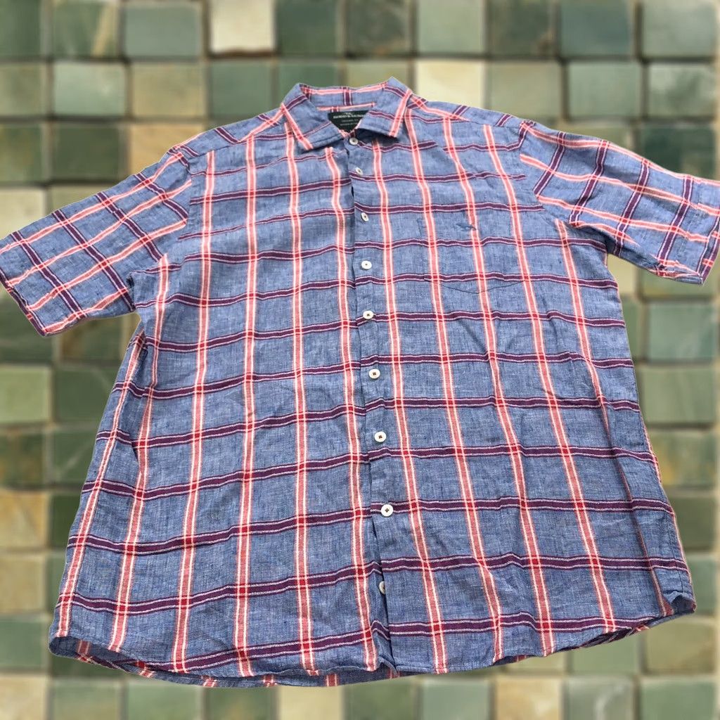 Rodd & Gunn Rodd & Gunn Button Linen Blend LG SS Casual No Pocket Collared Shirt Blue MINT Mens L Cotton Linen Blend Button-Up Plaid" Size US L / EU 52-54 / 3 - 1 Thumbnail