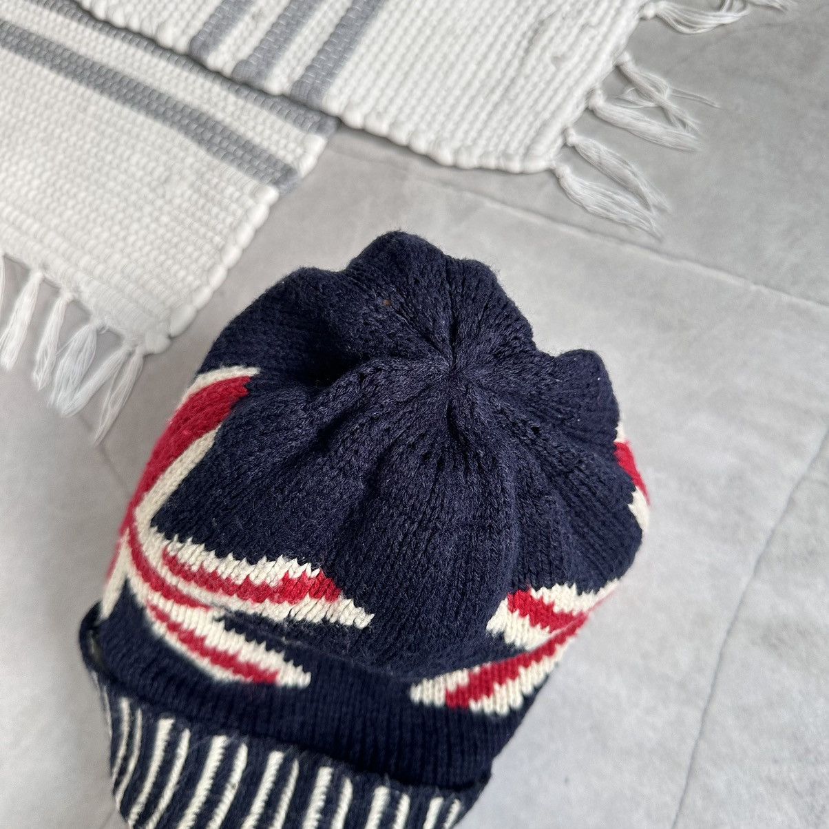 Hysteric Glamour × Undercover 00s British Britain Flag Knit Beanie Hat Stussy Vibe Size ONE SIZE - 7 Thumbnail