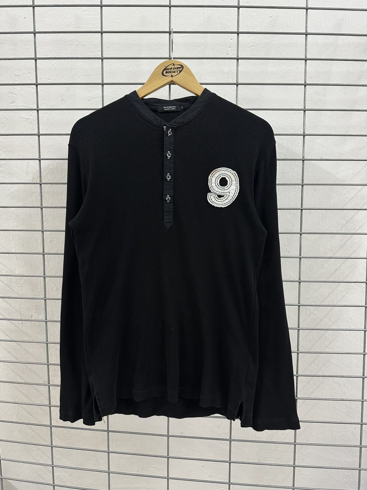 Rare Beautiful Burberry Black Label Number Nine Henley Shirt
