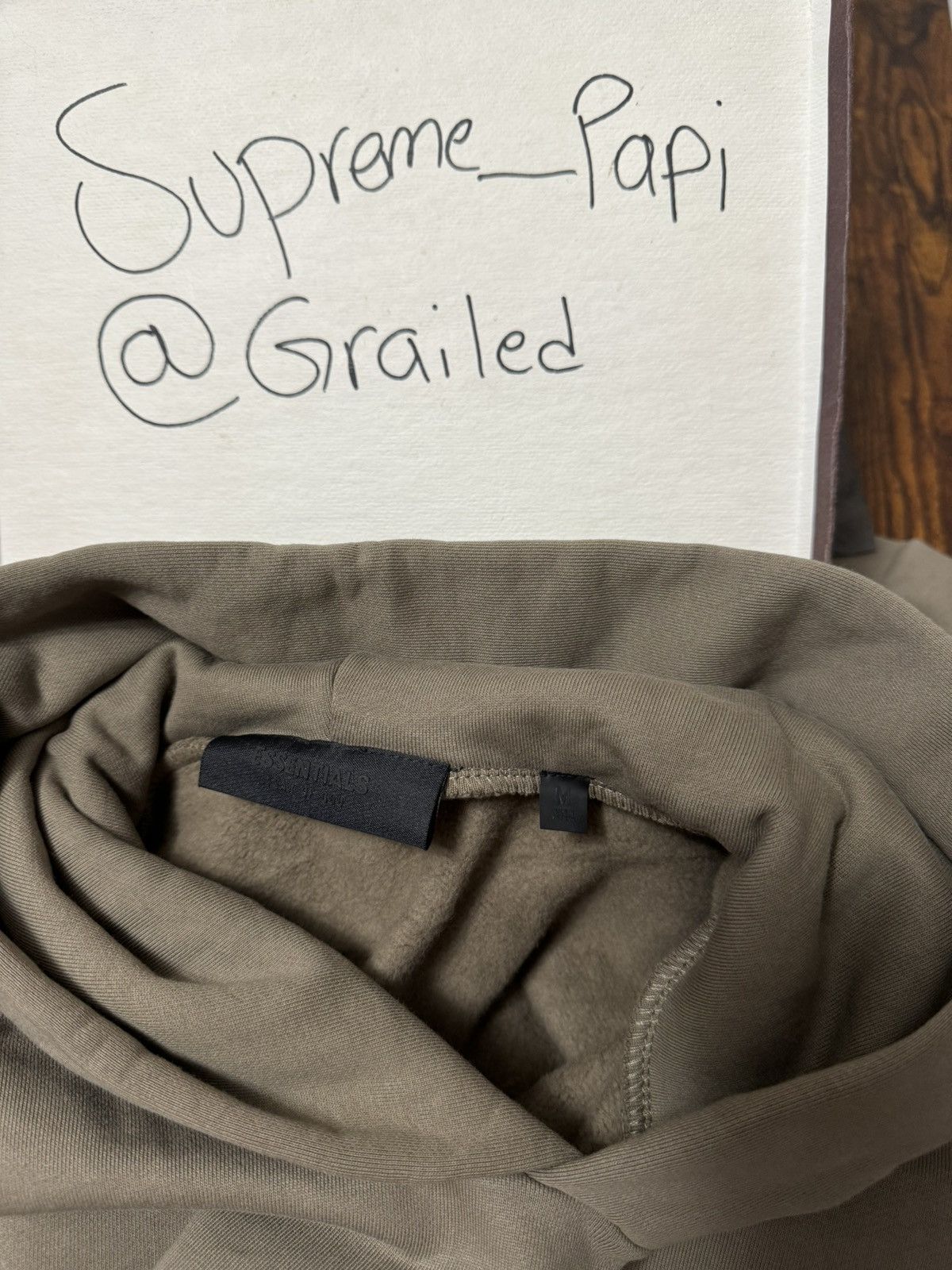 Fear of God Fear of God Essentials Heavy Fleece Hoodie Military SZ M 🔥 Size US M / EU 48-50 / 2 - 10 Thumbnail