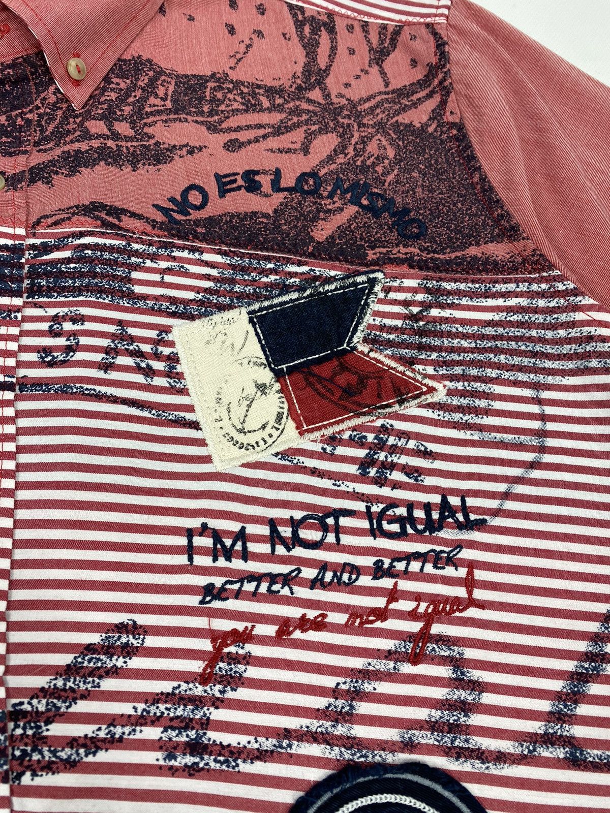 Desigual 🔥LASTDROP🔥 Desigual Big Logo Color Block Striped We Love It Size US L / EU 52-54 / 3 - 7 Thumbnail