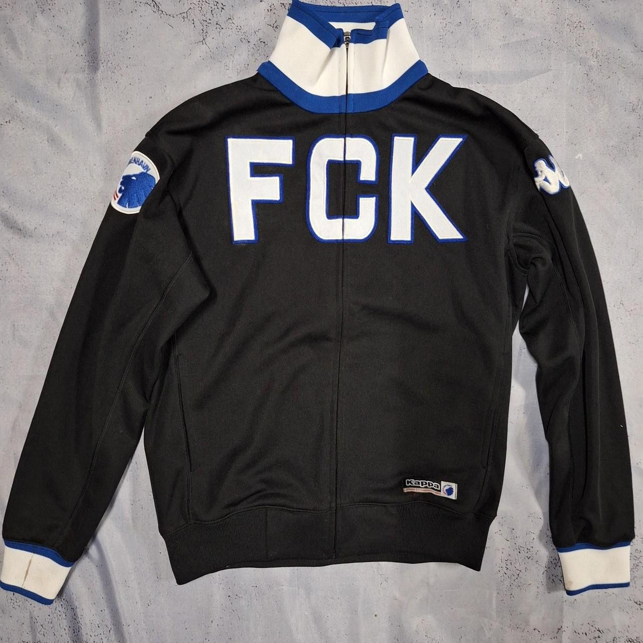 Kappa black and white full zip sweatshirt