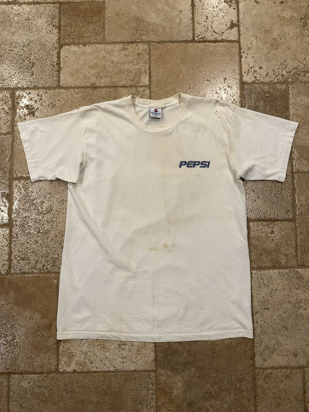 Pepsi × Vintage Vintage Pepsi White Logo Short Sleeve T-Shirt Size US XL / EU 56 / 4 - 3 Thumbnail