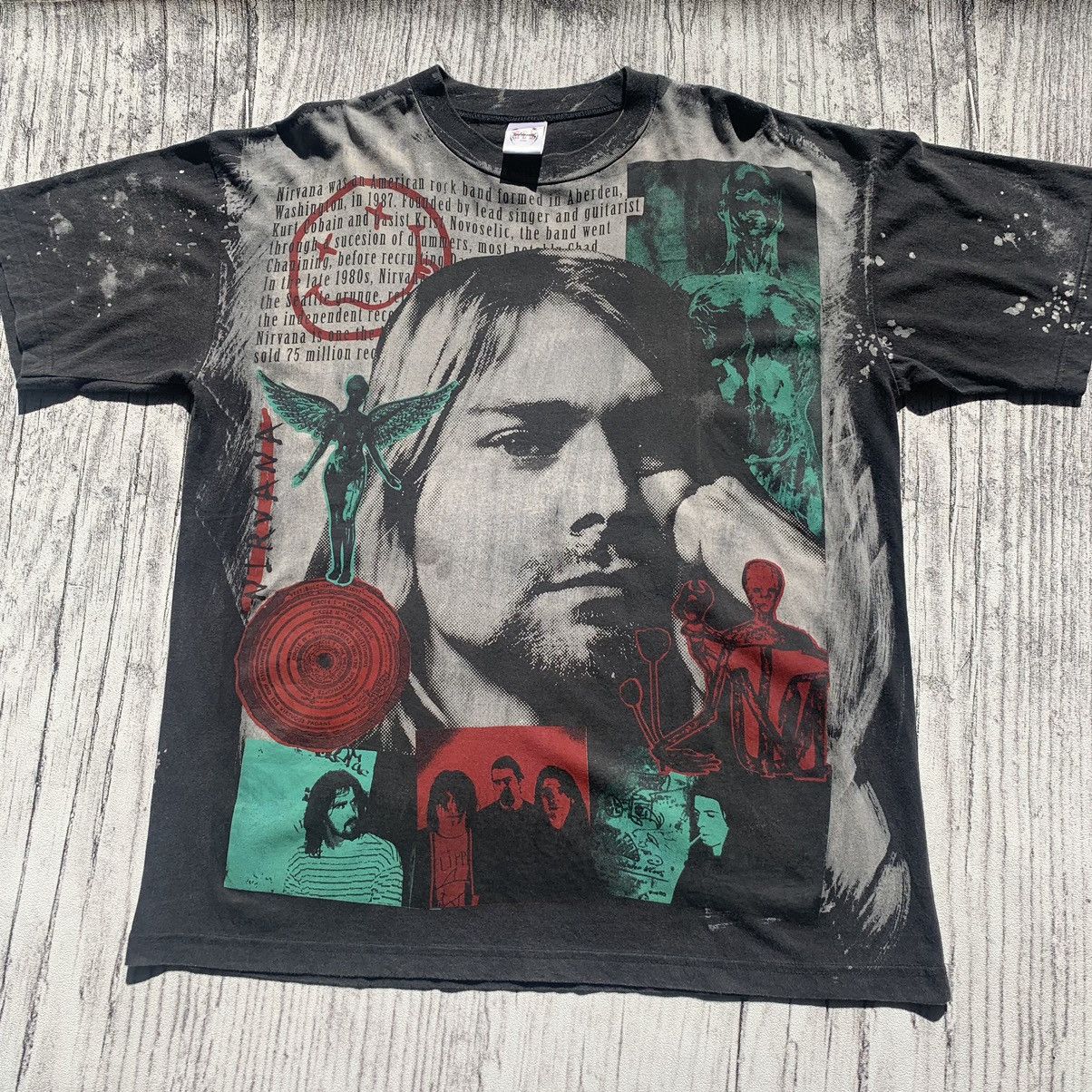 Image of Band Tees x Kurt Cobain - The Man Who Sold The World in Grey, Men's (Size 2XL)