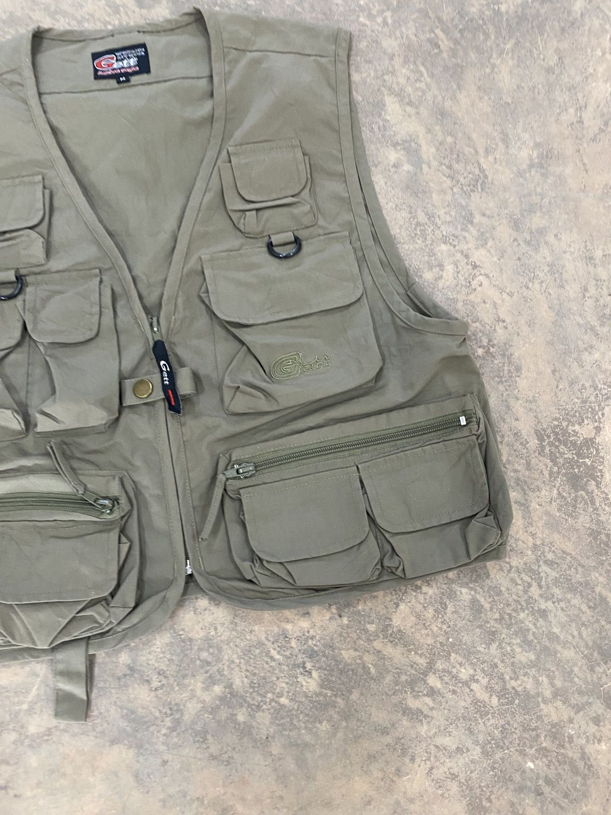 Japanese Brand Gett Utility Cargo Vest Multi Pocket Vest Army 90s Size US M / EU 48-50 / 2 - 16 Thumbnail