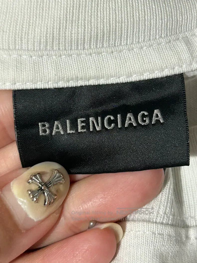 Balenciaga Balenciaga White Logo Short Sleeve T-Shirt Size US M / EU 48-50 / 2 - 3 Thumbnail