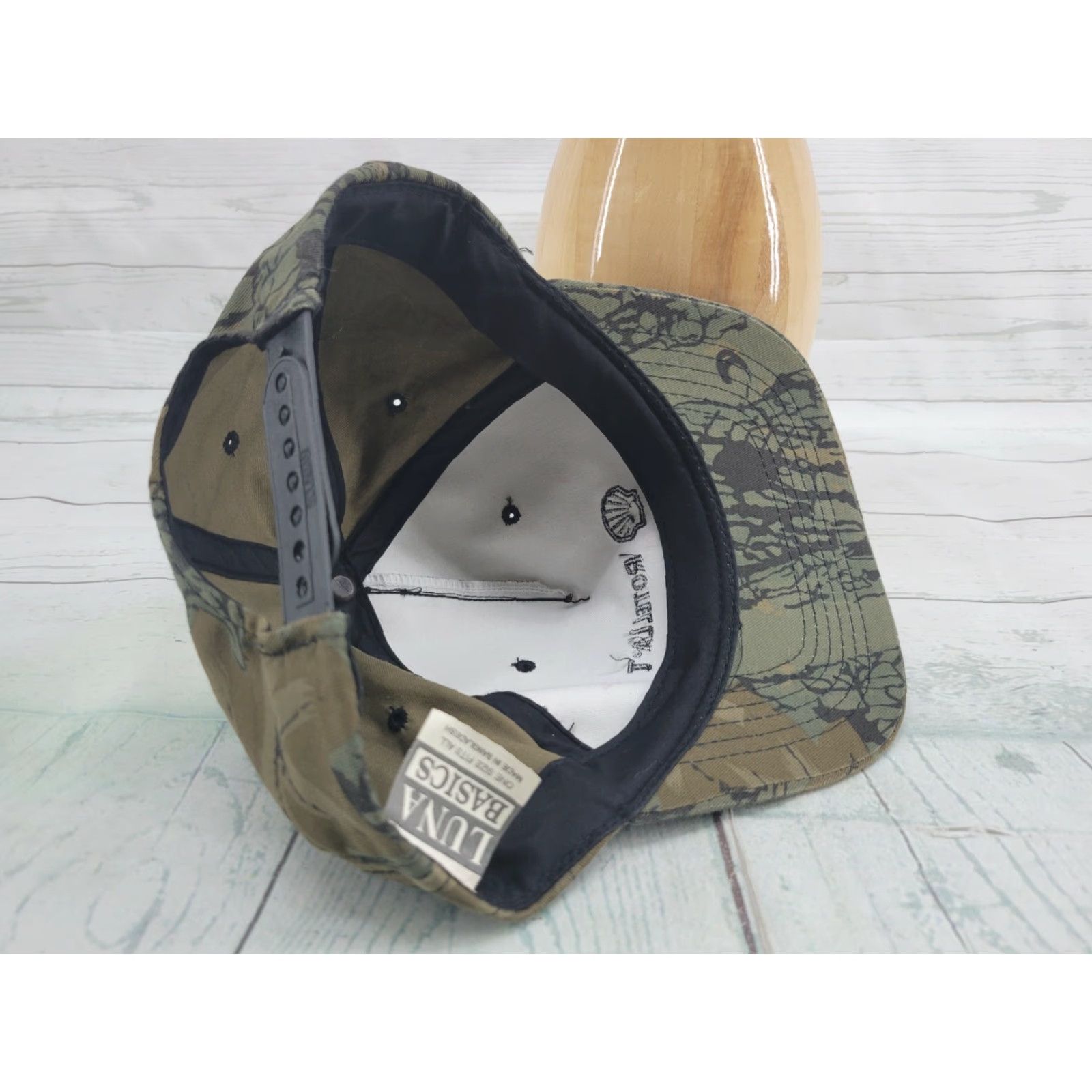 Vintage LUNA Shell Rotella T Camouflage Adjustable Hat Men's Camouflage Baseball Cap Adjustable Cap Size ONE SIZE - 7 Thumbnail