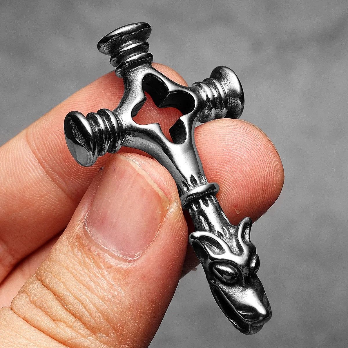 Other Wolf Cross Pendant Accessories Necklace Gifts Size ONE SIZE - 6 Thumbnail