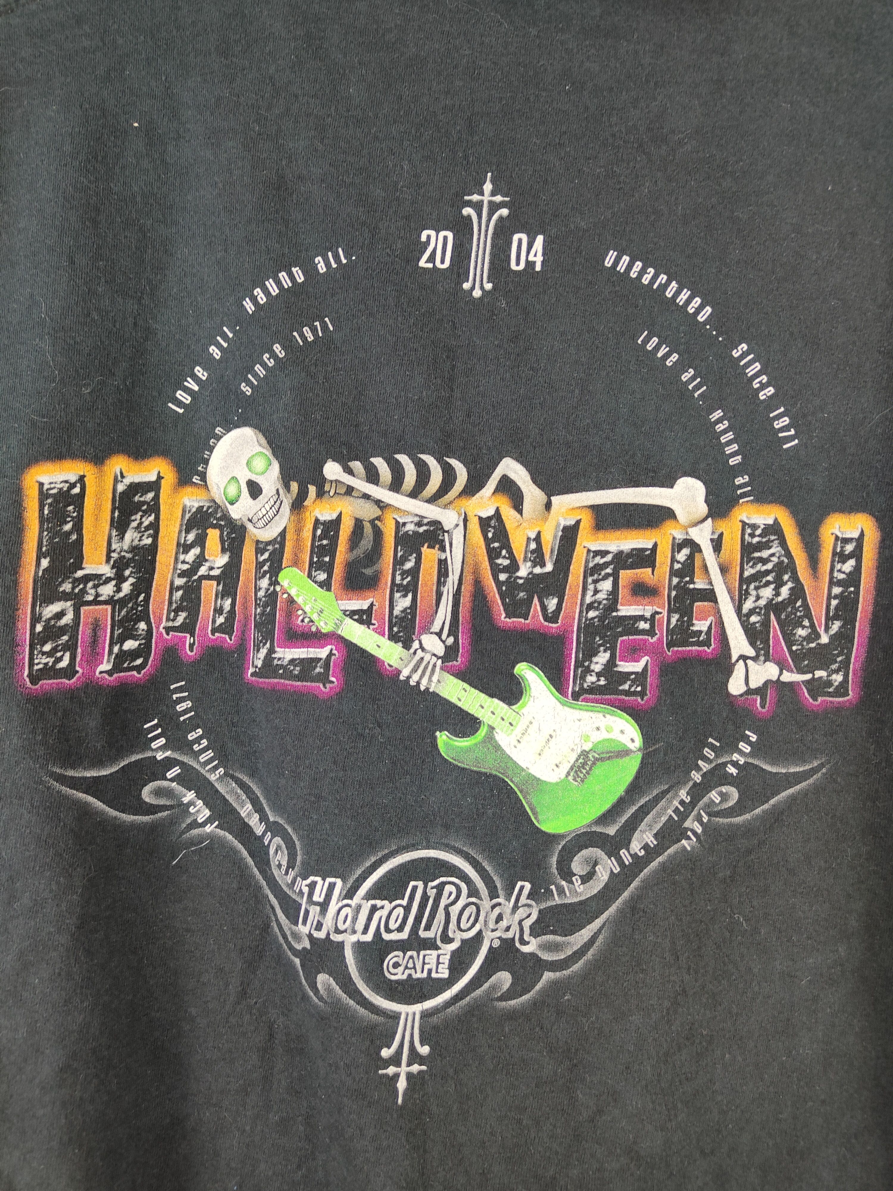 Hard Rock Cafe × Vintage DL Hard Rock Cafe Halloween Black Short Sleeve T-shirt #1024 Size US XL / EU 56 / 4 - 9 Thumbnail