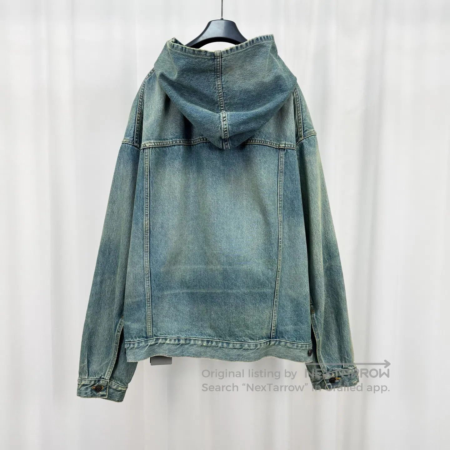 Balenciaga Balenciaga Runway Blizzard Washed Hooded Denim Jacket| Size US L / EU 52-54 / 3 - 2 Thumbnail