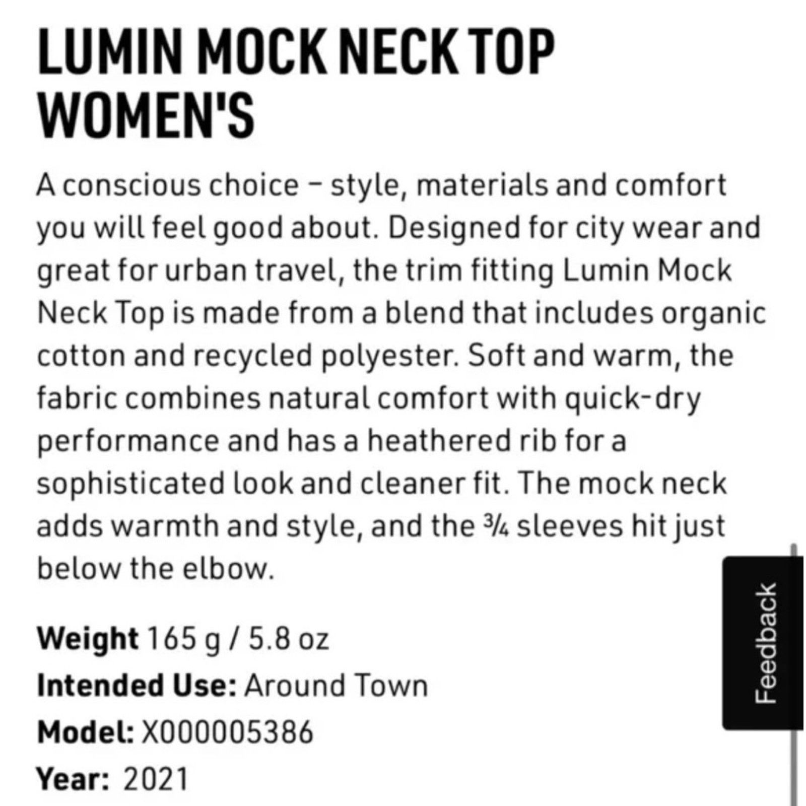 Arc'teryx Arc'teryx Lumin Mock Neck High Neck Turtle Neck Top Orange S Size S / US 4 / IT 40 - 12 Thumbnail