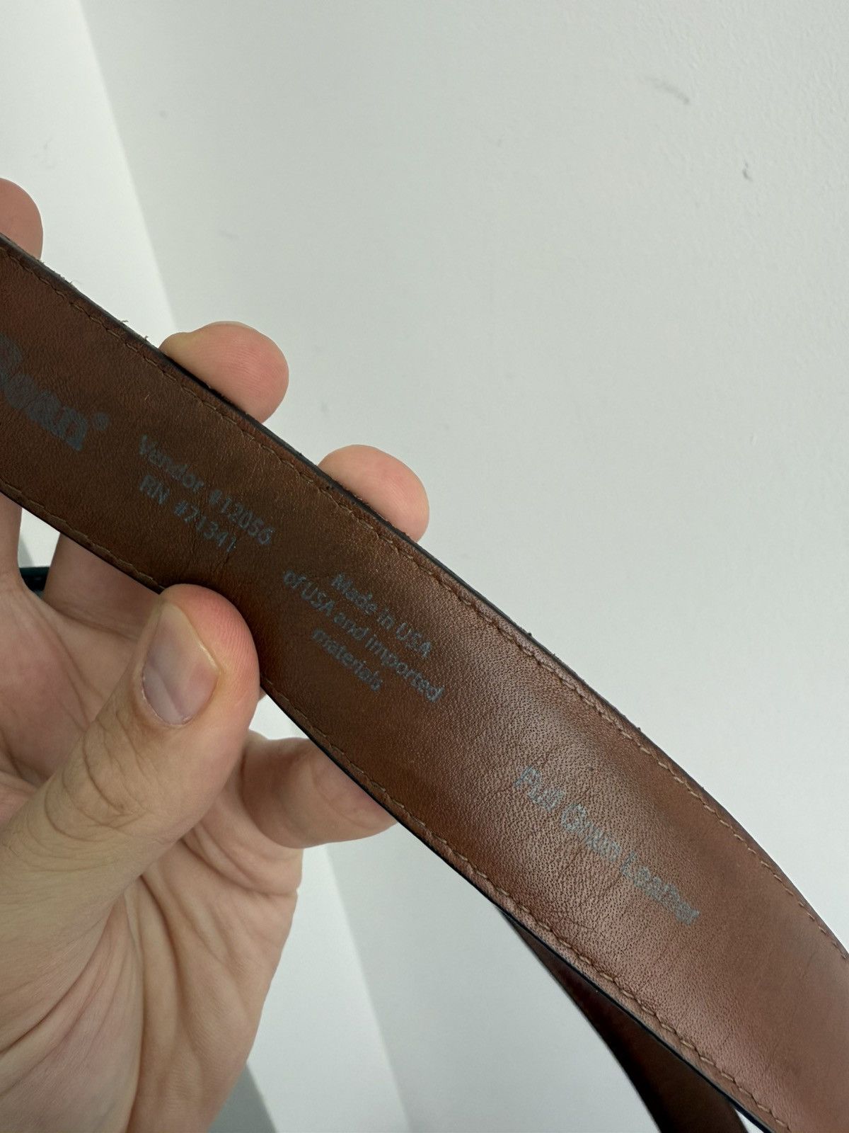 L.L. Bean Vintage L.L.Bean Made in USA Leather Belt Size ONE SIZE - 4 Thumbnail