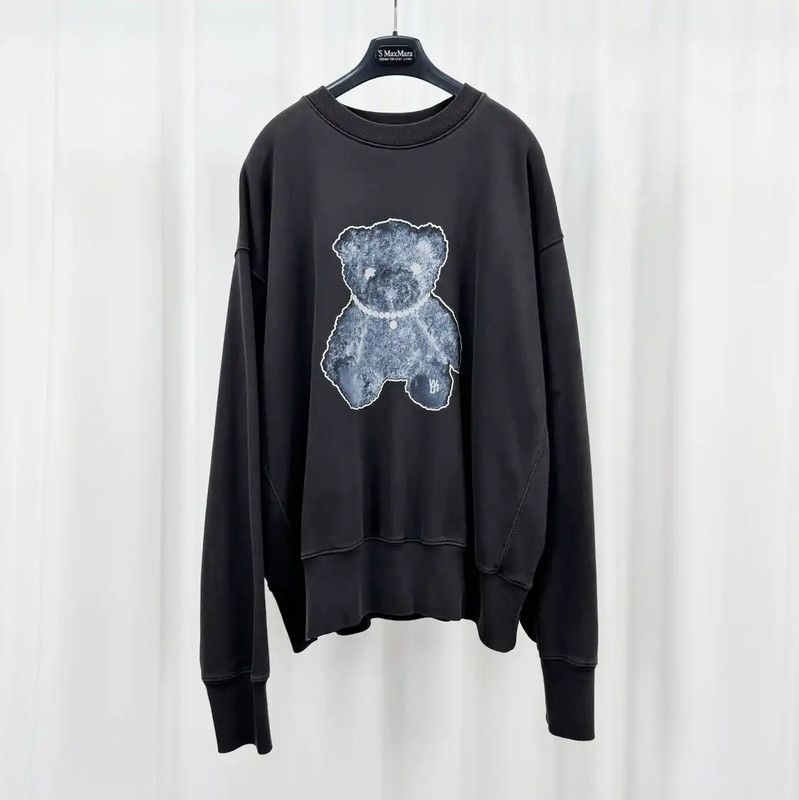 Moschino Moschino Black Bear Graphic Long Sleeve Sweatshirt 0089 Size US M / EU 48-50 / 2 - 1 Thumbnail