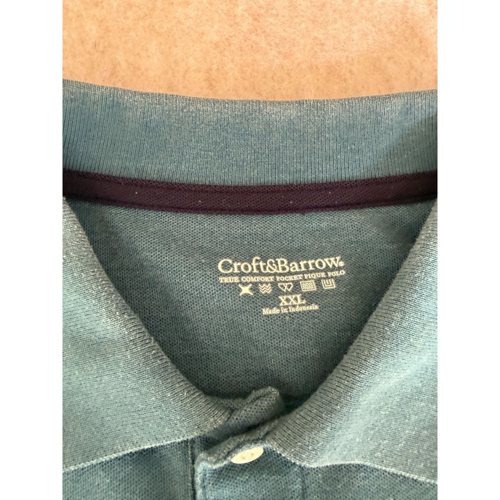 Croft & Barrow Croft & Barrow Mens XXL Blue Polo Shirt Pique True Comfort Size US XXL / EU 58 / 5 - 5 Thumbnail