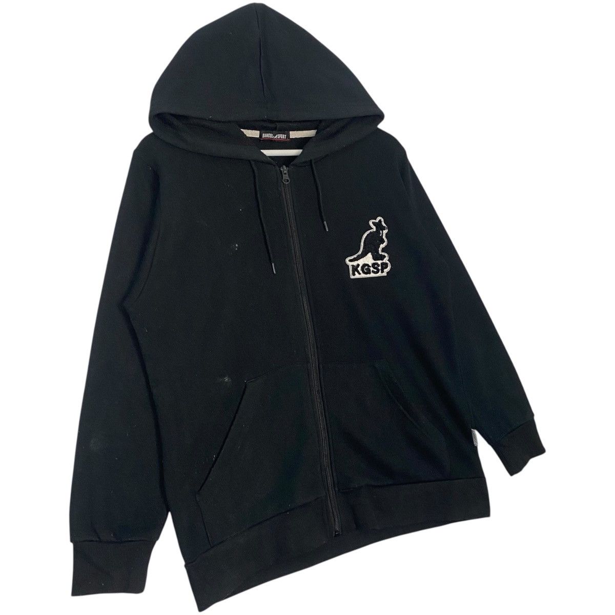 Vintage Vintage Kangol Embroidered Hoodie Black Pullover Jumper Sz M Size US M / EU 48-50 / 2 - 3 Thumbnail