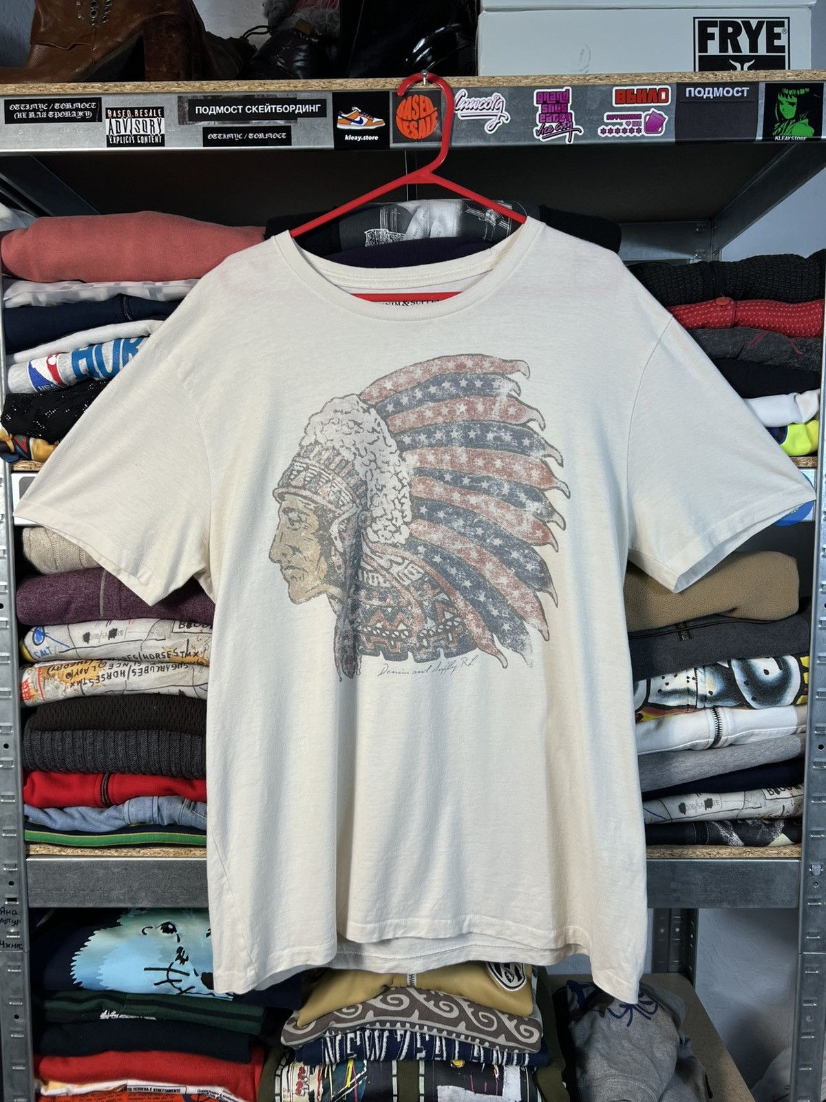 Denim & Supply Ralph Lauren *RARE* Denim & Supply Ralph Lauren Aztec USA Flag Shirt Size US L / EU 52-54 / 3 - 1 Thumbnail