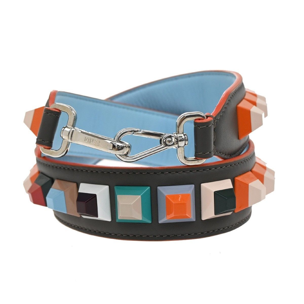 Fendi Fendi Mini Strap You Short Shoulder Strap Studded Leather Size ONE SIZE - 1 Thumbnail