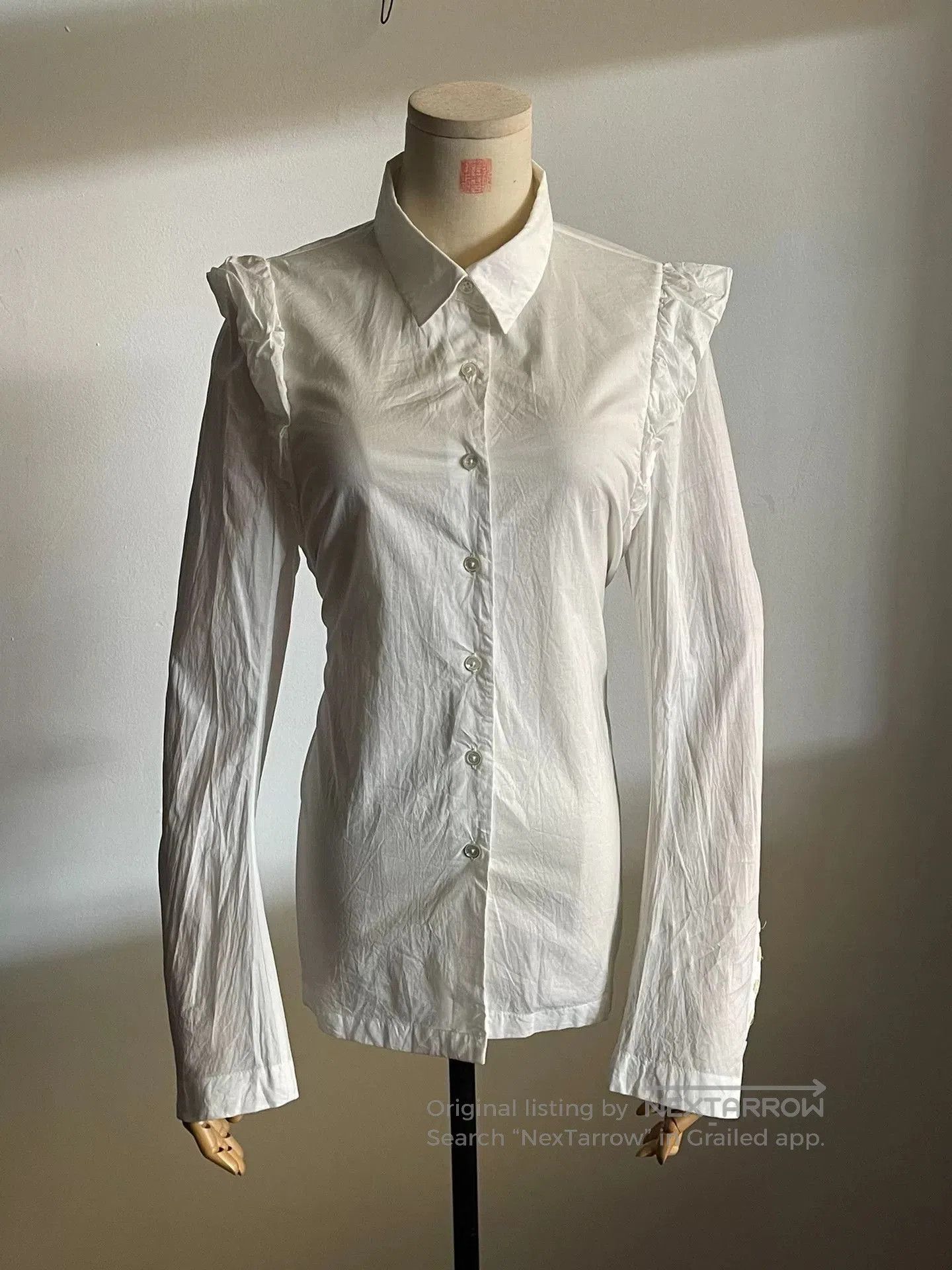 Ann Demeulemeester Ann Demeulemeester White Back Tie Shirt. Size XS / US 0-2 / IT 36-38 - 1 Thumbnail