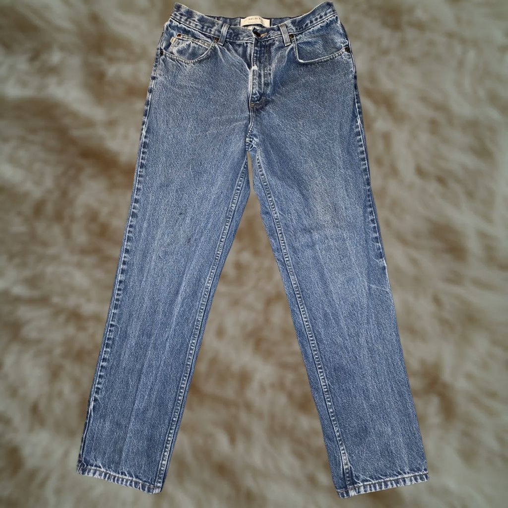 Vintage VINTAGE L.L. Bean Double L Tapered Jeans Mens 33x30 Blue Denim Distressed Logo Classic Fit 90s Outdoors Jeans Male Size US 33 - 1 Thumbnail