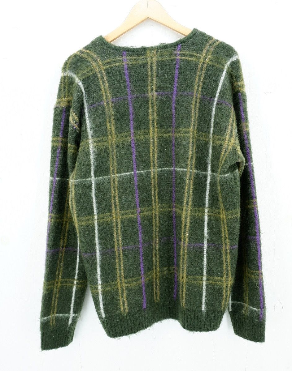 Needles Sweater Checkered Mohair Cardigan Green Size US M / EU 48-50 / 2 - 2 Thumbnail