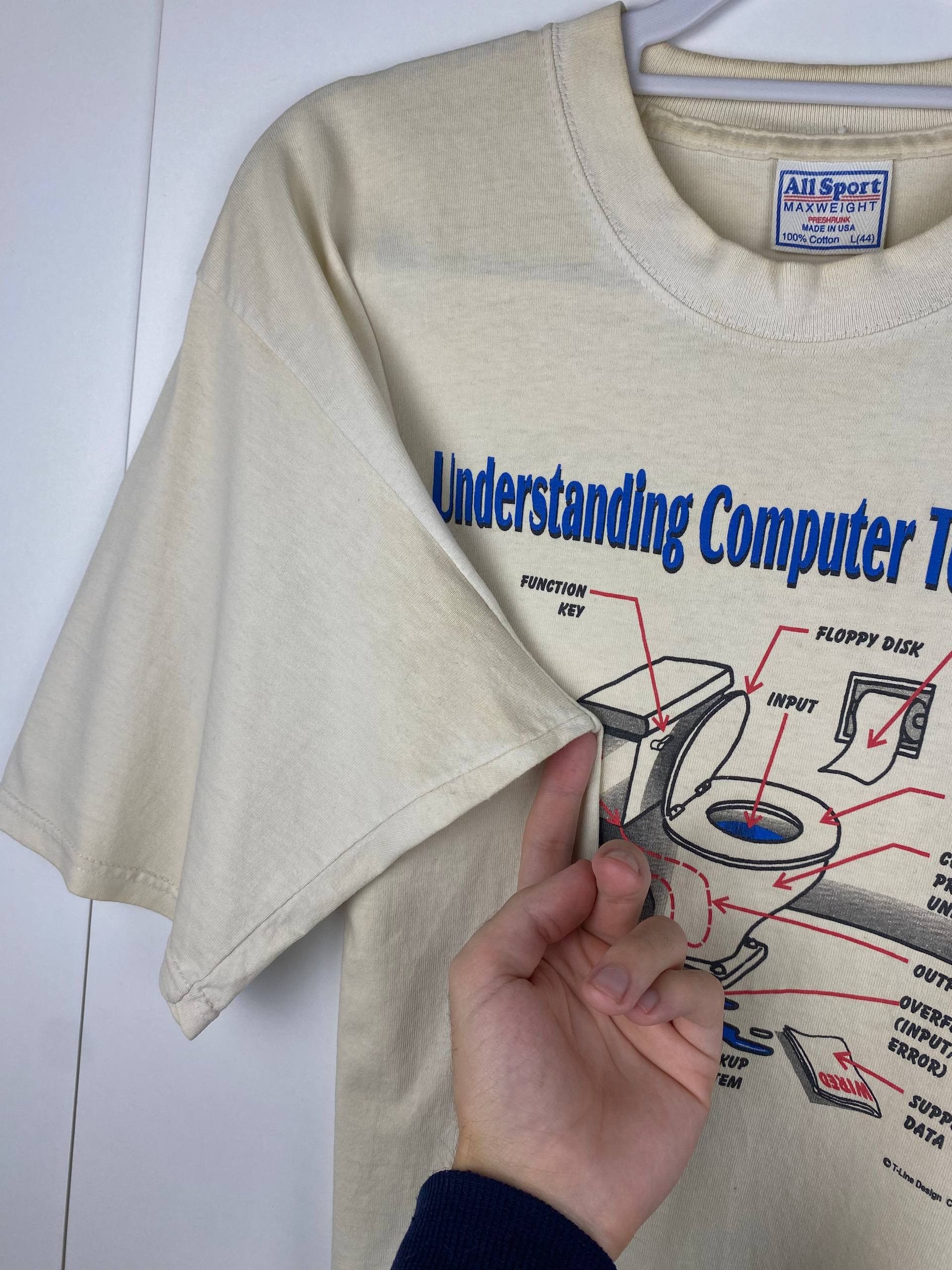All Sport Vintage Understanding Computer Technology 90s Graphic Tee Size US L / EU 52-54 / 3 - 11 Thumbnail