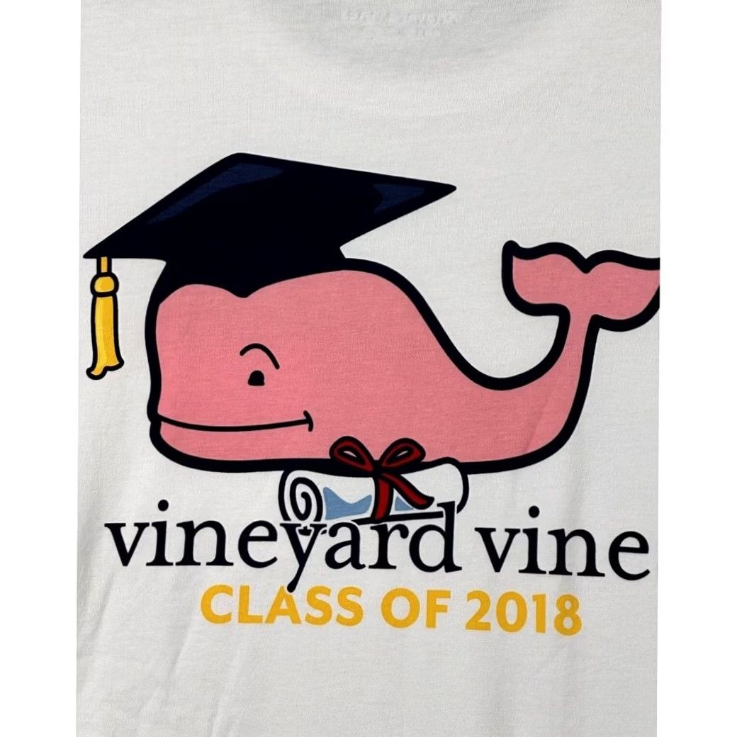 Vineyard Vines Vineyard Vines Shirt Adult Large White Class Of 2018 Long Sleeve Graphic Tee Men Size US L / EU 52-54 / 3 - 5 Thumbnail