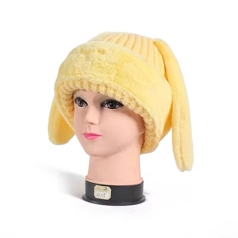 Japanese Brand Rabbit Ears Knitted Winter Beanies Hat Size ONE SIZE - 2 Thumbnail