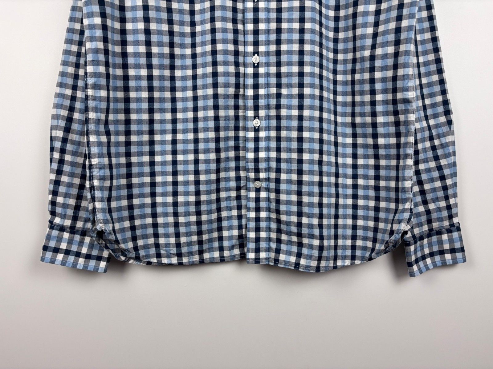 Fred Perry Fred Perry Long Sleeve Button Down Check Shirt Blue Size L Size US L / EU 52-54 / 3 - 3 Thumbnail