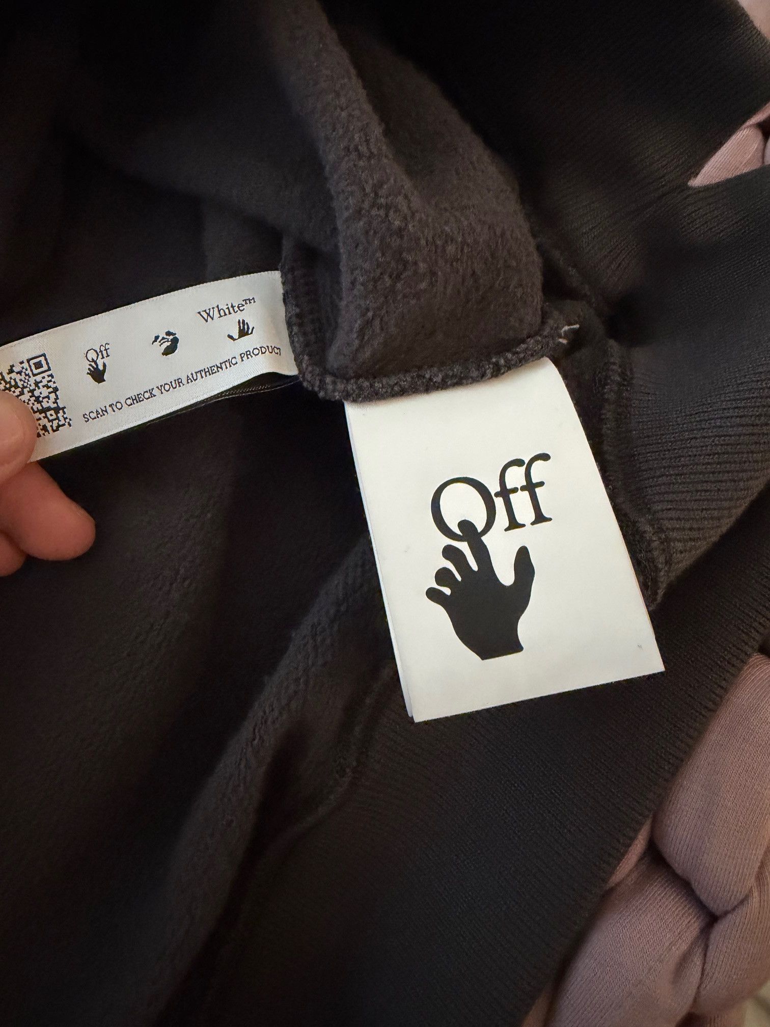 Off-White Grey Off White Hoodie - Size Large Size US L / EU 52-54 / 3 - 5 Thumbnail