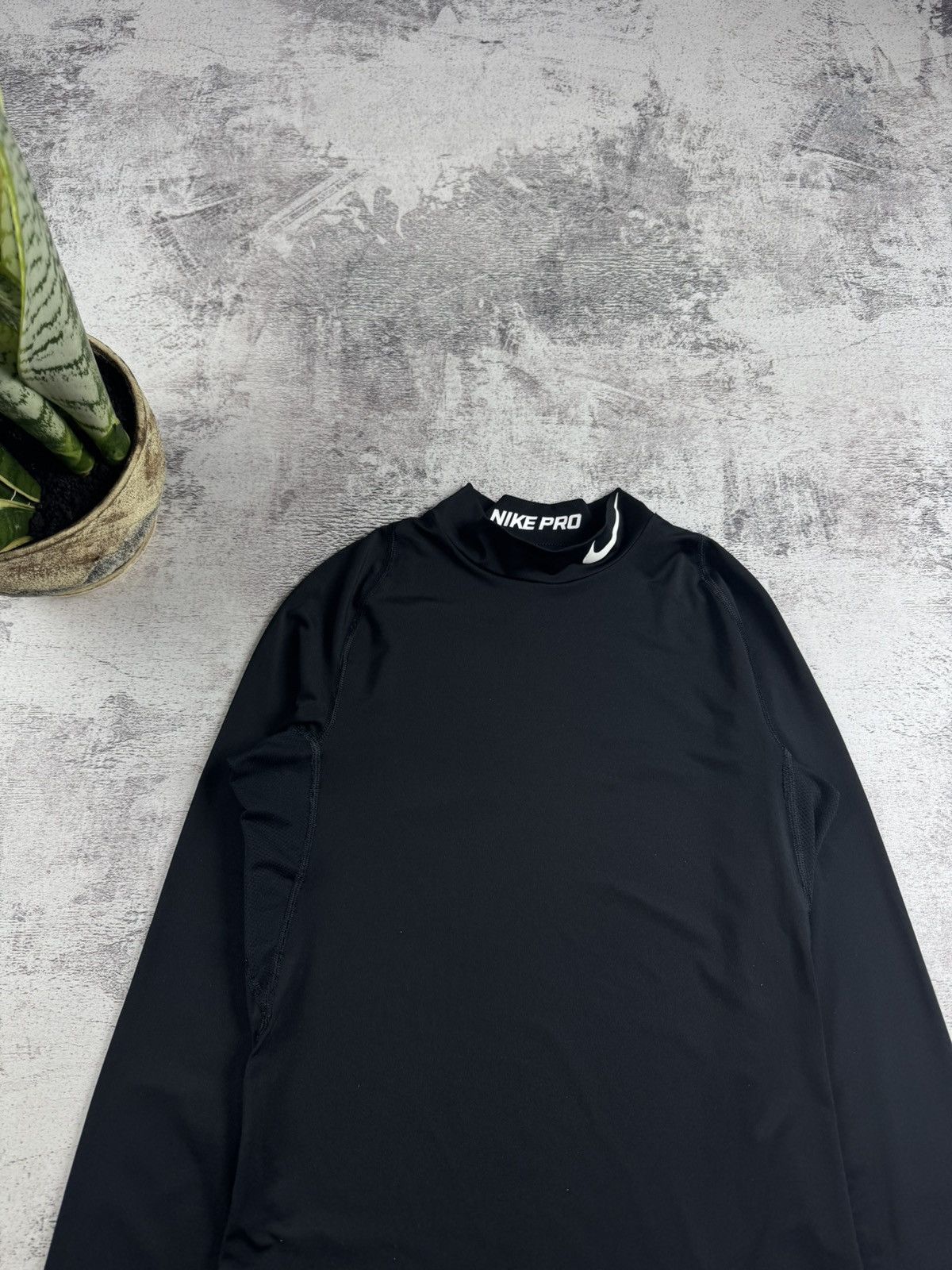 Nike Nike Pro Dri Fit Long Sleeve Athletic Training Shirt Black Termo Men’s S Swoosh Size US S / EU 44-46 / 1 - 5 Thumbnail