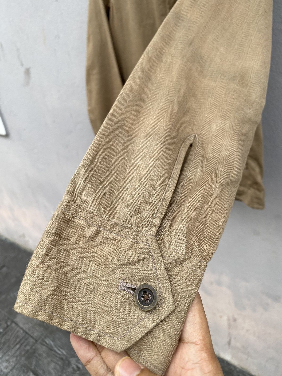 Japanese Brand × Takeo Kikuchi × Vintage 🔥RARE🔥 Vtg Japanese Designer Takeo Kikuchi Herringbone Shirt Size US M / EU 48-50 / 2 - 7 Thumbnail