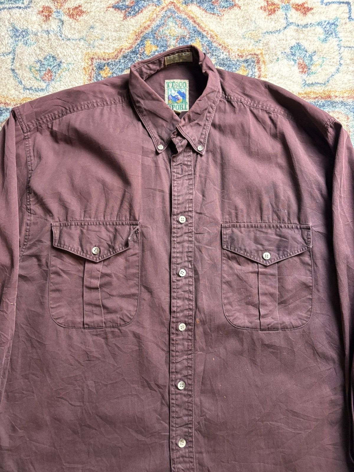 Vintage Vintage TT&Co Brown Button-up Shirt Medium Size US M / EU 48-50 / 2 - 4 Thumbnail