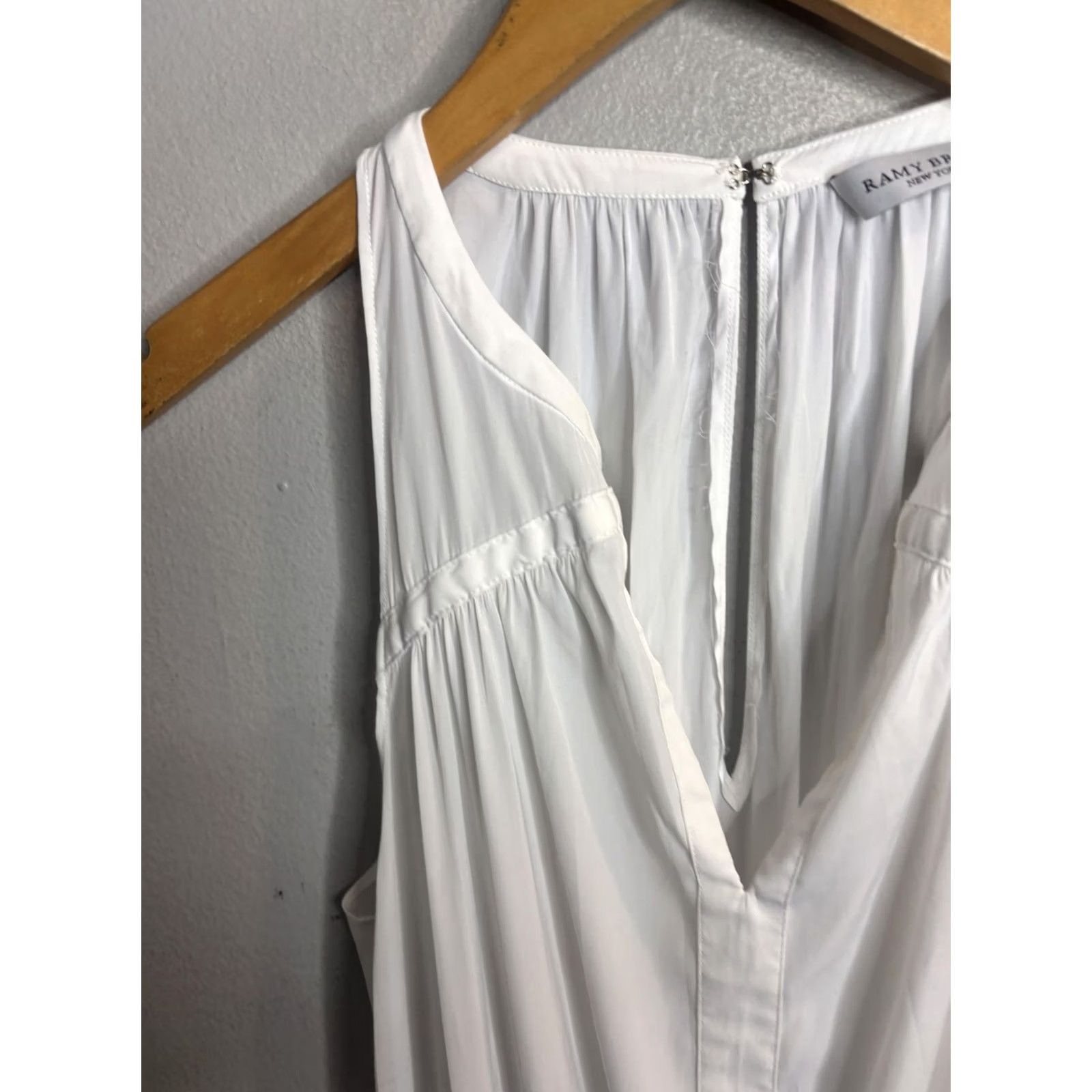 Ramy Brook Ramy Brook Dress Womens Small White Sleeveless V Neck Elastic Waist Mini Casual Size S / US 4 / IT 40 - 2 Thumbnail