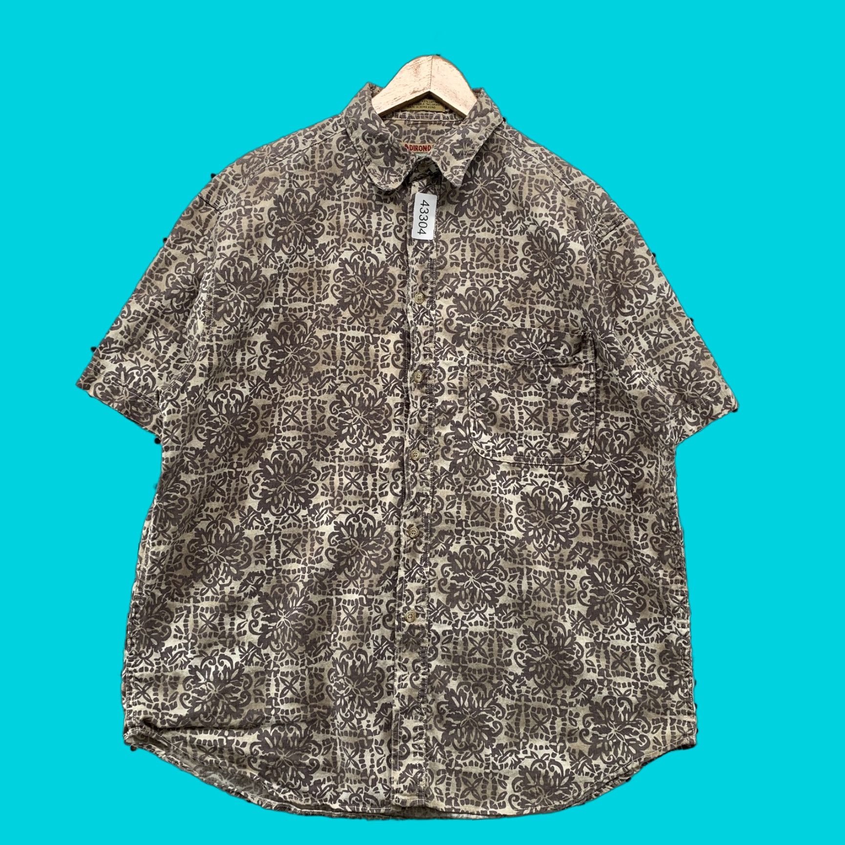 Vintage VINTAGE Adirondack Brown Geometric Button-Up Shirt Mens Large Long Sleeve Retro Size US L / EU 52-54 / 3 - 1 Thumbnail