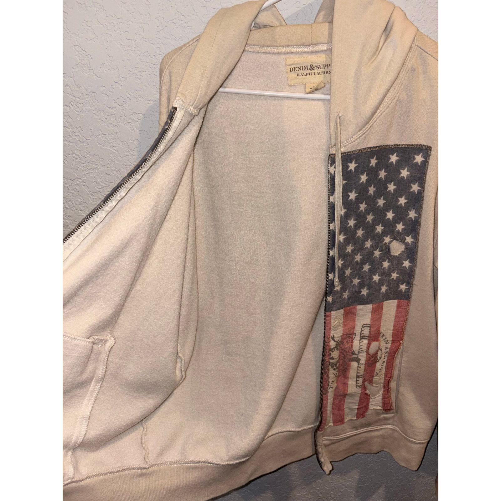 Denim & Supply Ralph Lauren Vintage Denim & Supply Ralph Lauren Polo Hoodie USA Flag Size US L / EU 52-54 / 3 - 7 Thumbnail