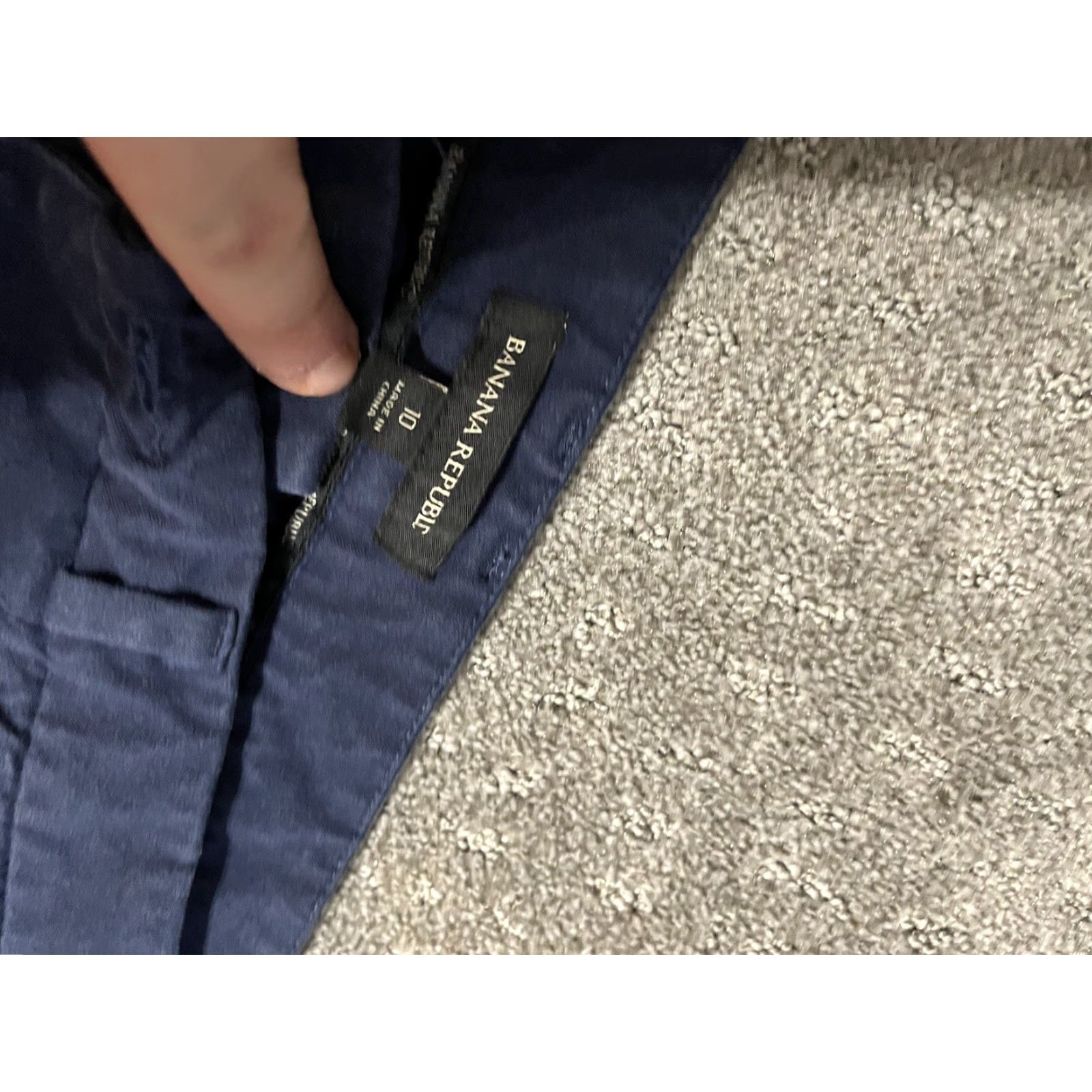 Banana Republic Banana Republic Women's Chino Pants Size 10 Navy Blue Crop Straight Regular Fit Size 32" / US 10 / IT 46 - 4 Thumbnail