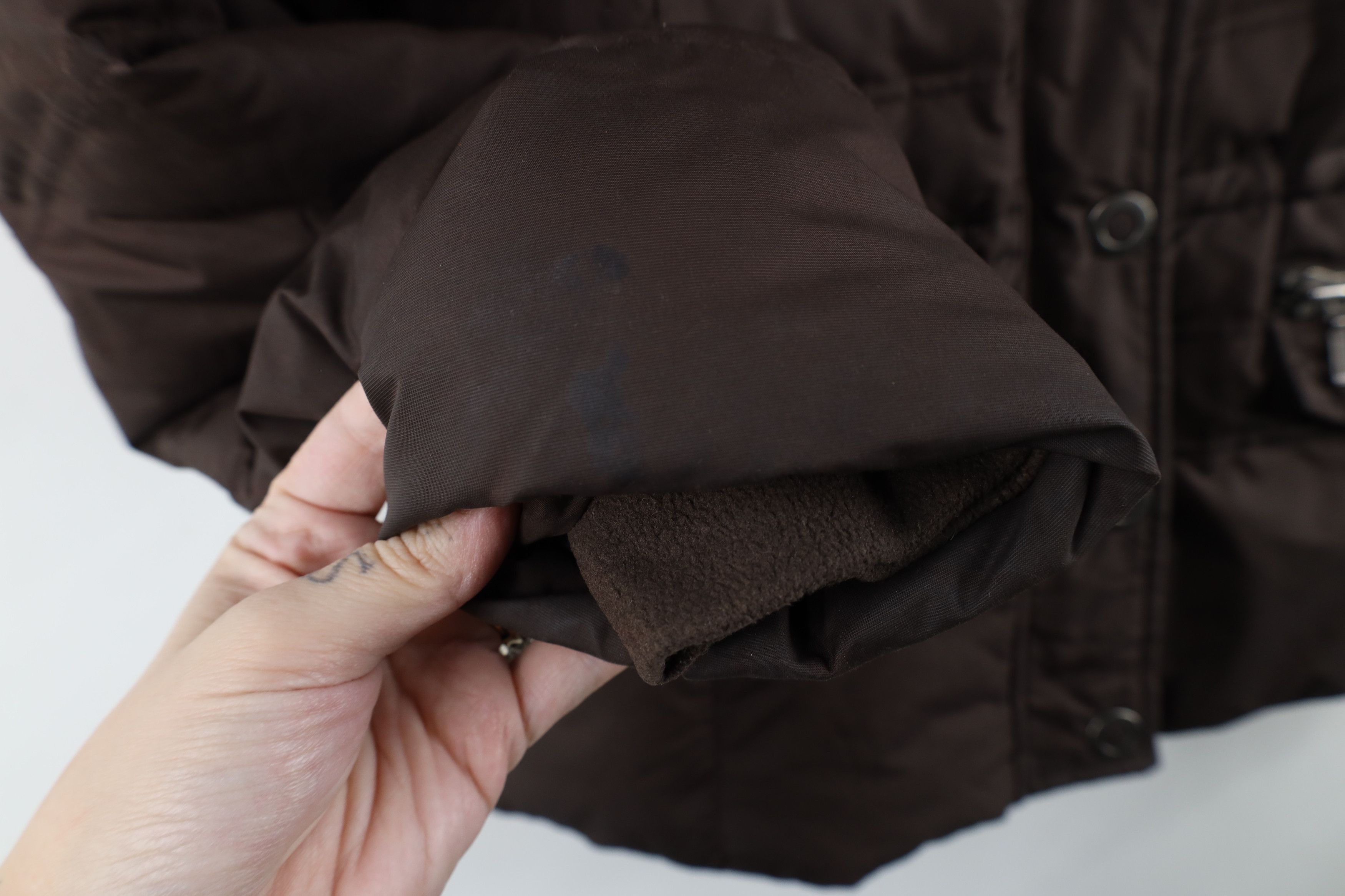 Eddie Bauer Vintage Y2K Eddie Bauer Goose Down Puffer Jacket Brown Size S / US 4 / IT 40 - 6 Thumbnail