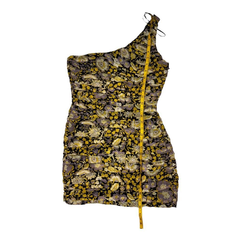 Zara Zara l NWT Floral One Shoulder Ruched Dress Medium Size M / US 6-8 / IT 42-44 - 4 Thumbnail