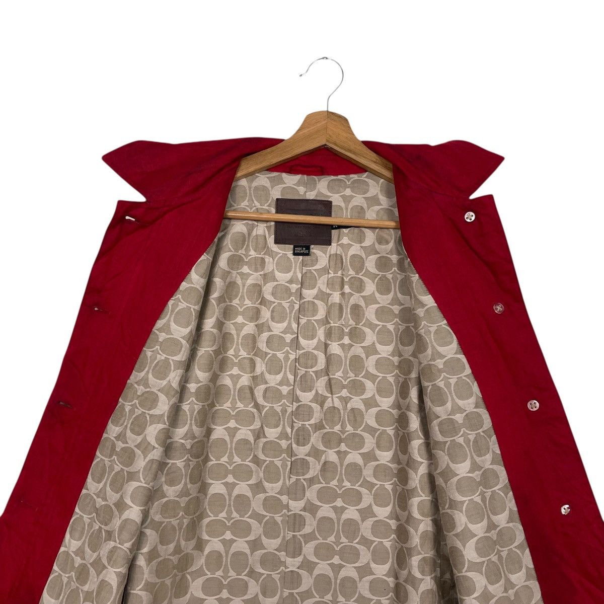 Coach Coach Red Women Trenchcoat Size M / US 6-8 / IT 42-44 - 12 Thumbnail