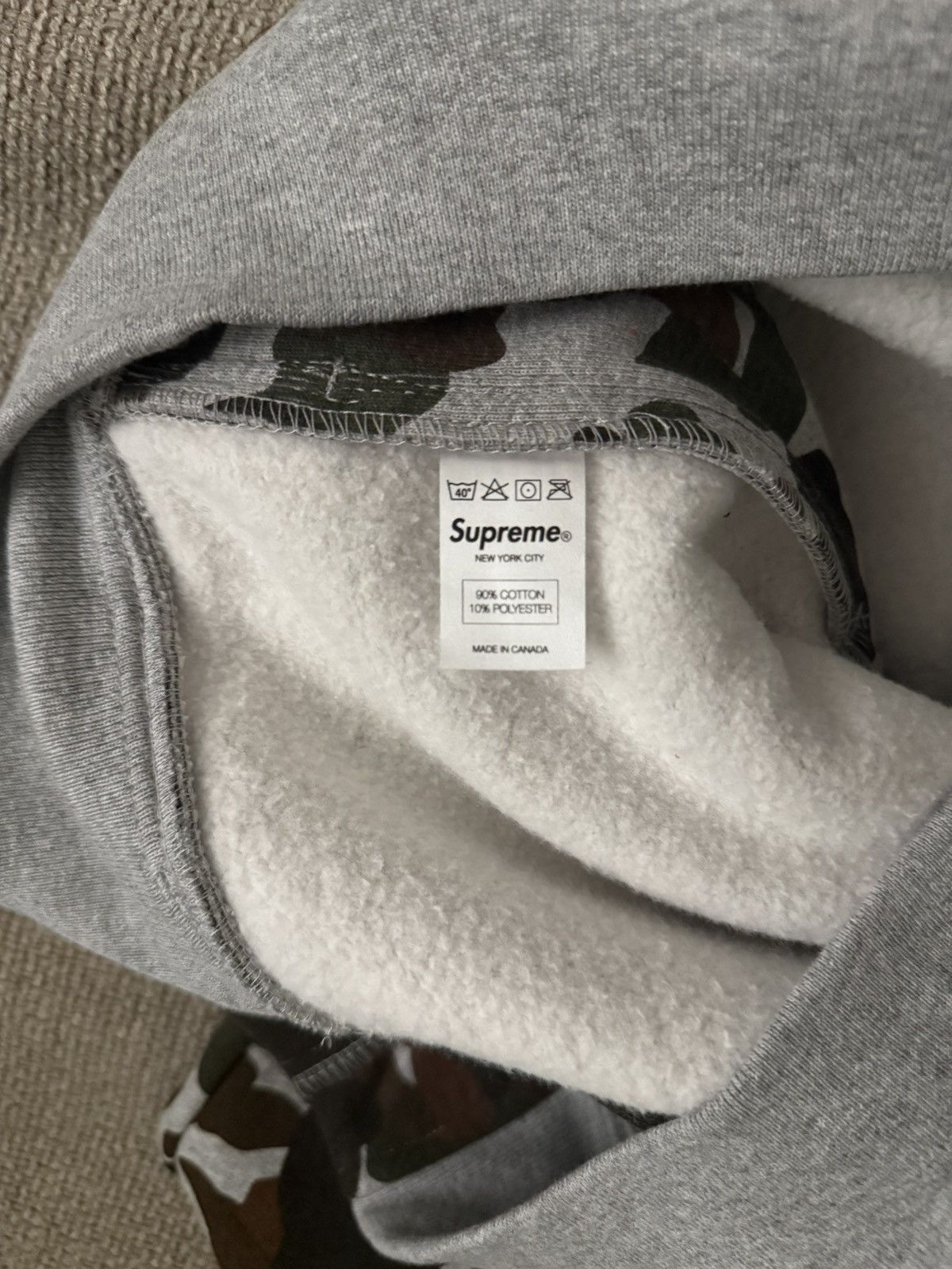 Supreme F/W 2012 Camo Snap Front Sweatshirt Size US L / EU 52-54 / 3 - 6 Thumbnail