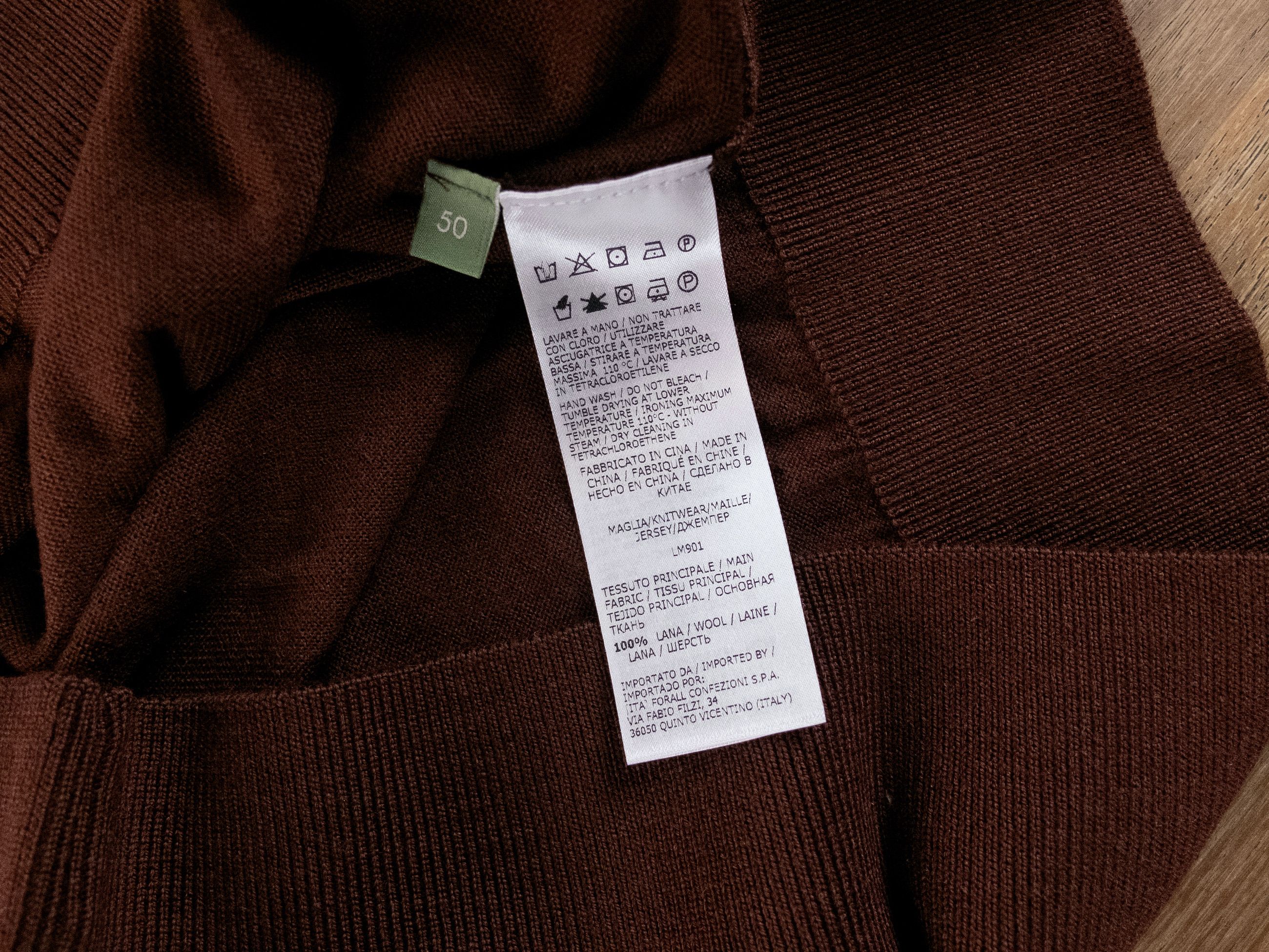 Pal Zileri PAL ZILERI brown wool crewneck sweater Size 50 IT / Large Size US L / EU 52-54 / 3 - 5 Thumbnail