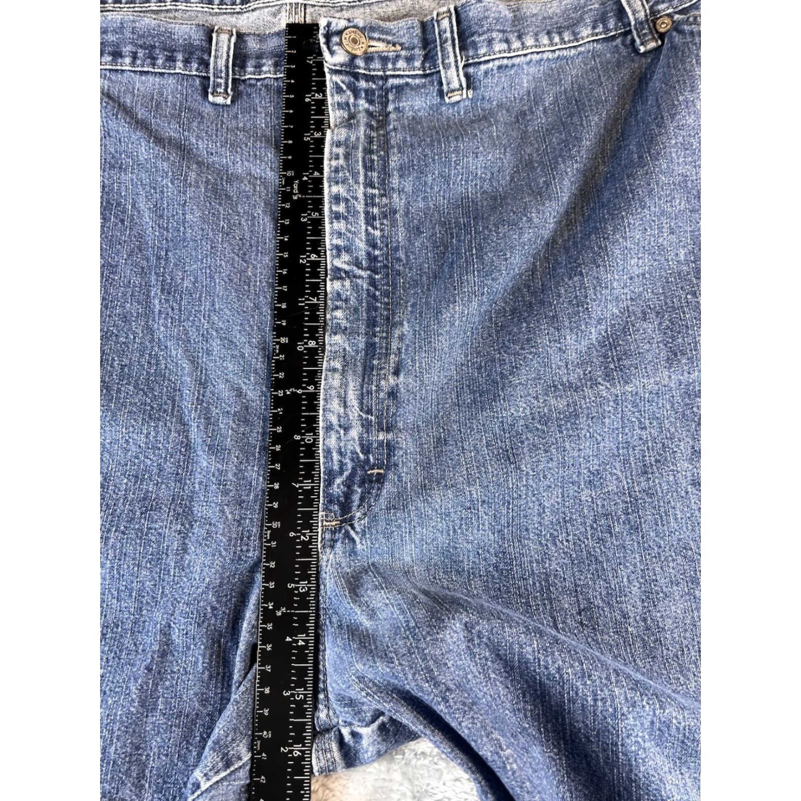 Wrangler VINTAGE Wrangler Carpenter Jeans Mens 50x32 Blue Denim 5-Pocket Design Workwear Wrangler Retro Jeans Men Large Big & Tall Denim Straight "} Size US 34 / EU 50 - 6 Thumbnail