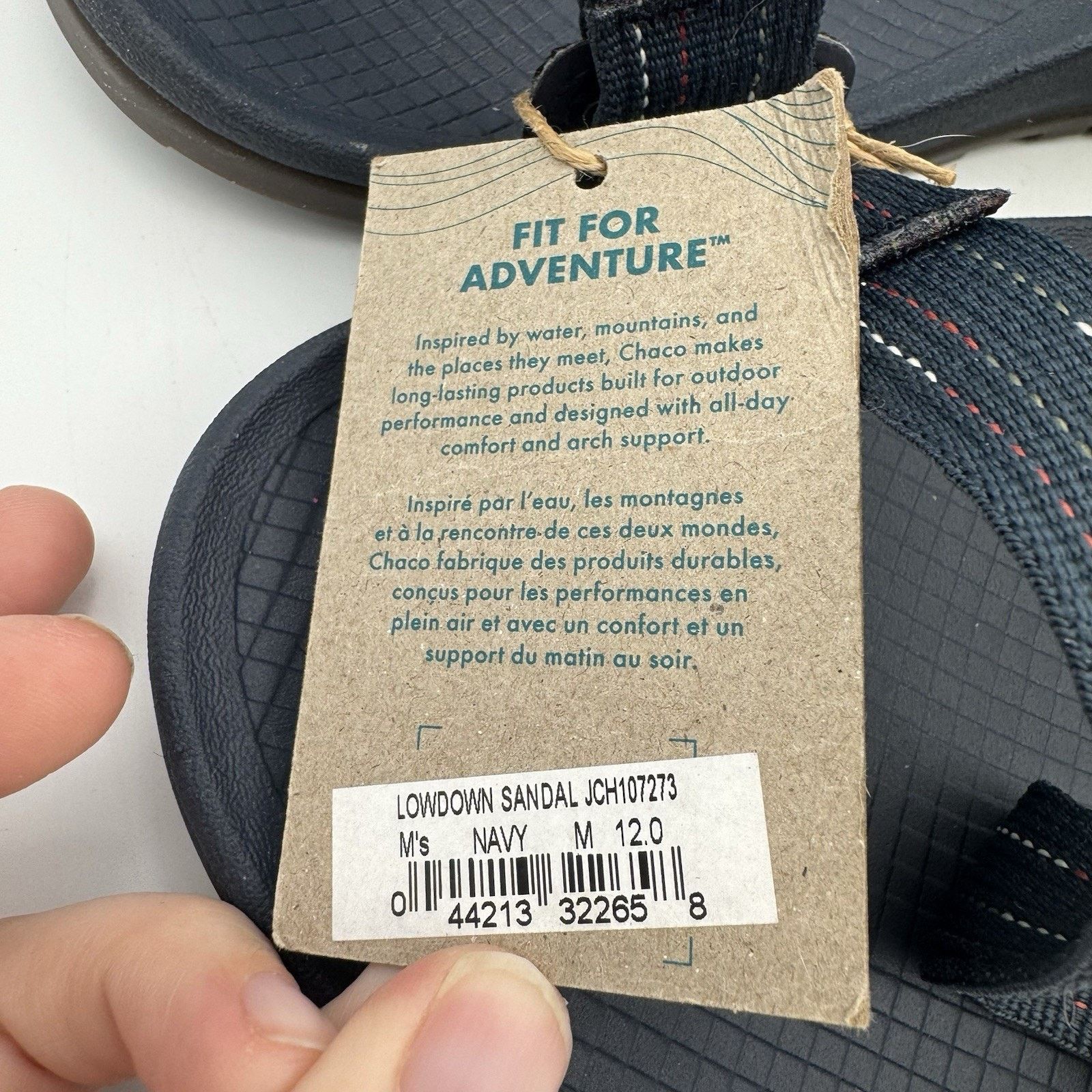 Chaco Chaco Men's Lowdown Sandals Size 12 Navy Strappy Beach NWT Size US 12 / EU 45 - 6 Thumbnail