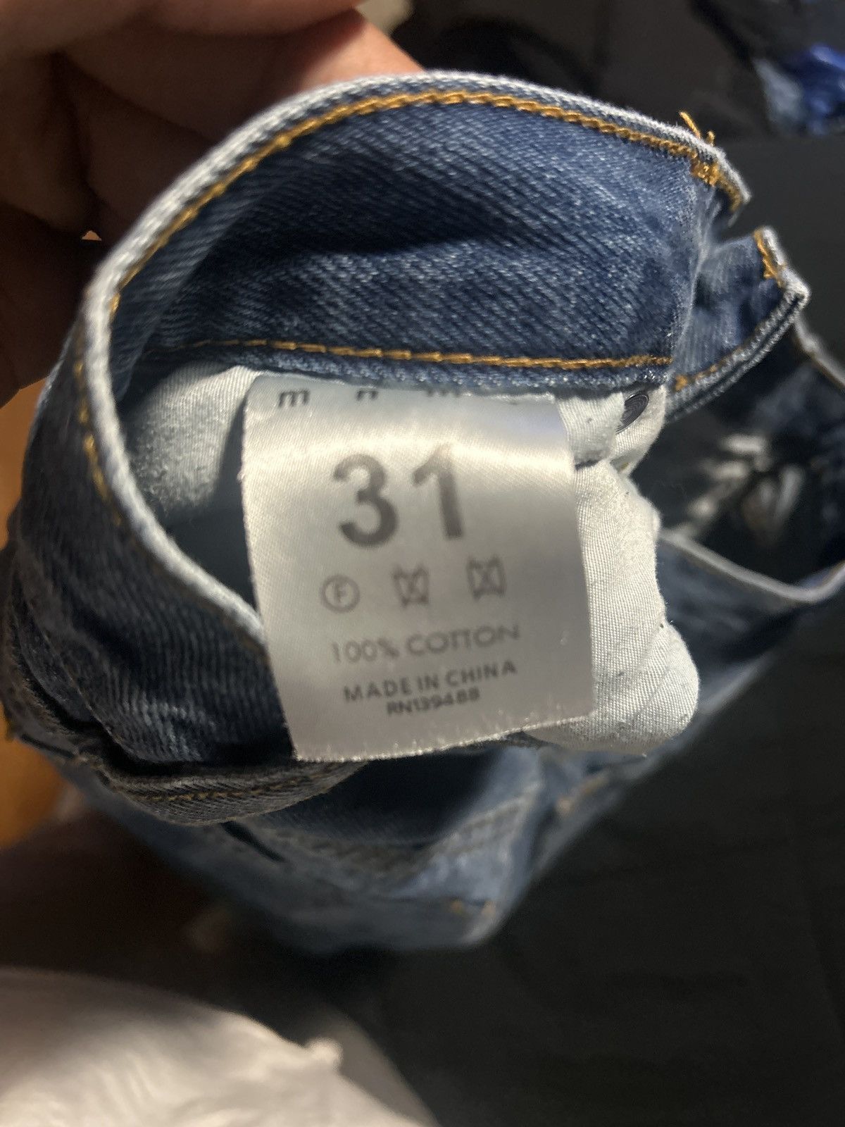 MNML Flare Blue Denim Jeans Size US 31 - 3 Thumbnail