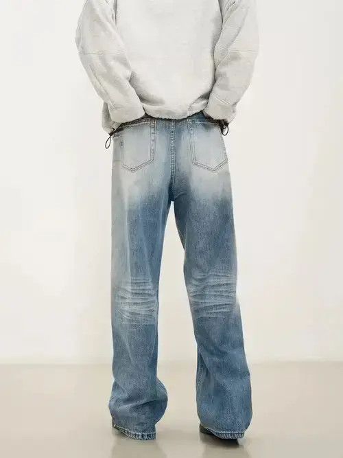 Japanese Brand VIBE loose washed faded baggy gradient jeans Size US 32 / EU 48 - 7 Thumbnail