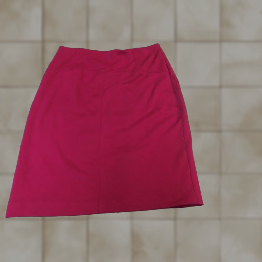 Vintage New York and Company Skirt Womens 6 Pink Zip Knee Length A-Line Solid 100% Polyester Zip Women's Casual Vintage No Size 28" / US 6 / IT 42 - 1 Thumbnail