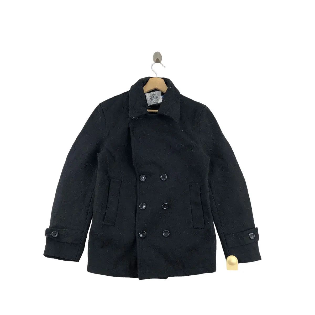 Vintage DENIME JAPANESE DENIM Exclusive Collection Pea Coat Jacket Size US S / EU 44-46 / 1 - 1 Thumbnail