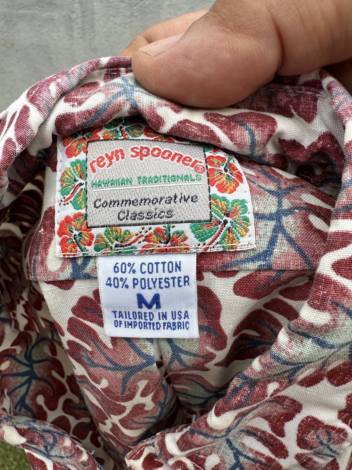 Reyn Spooner PreOwned Reyn Spooner Red Hawaiian Print 3/4 Button Men's M Size US M / EU 48-50 / 2 - 4 Thumbnail