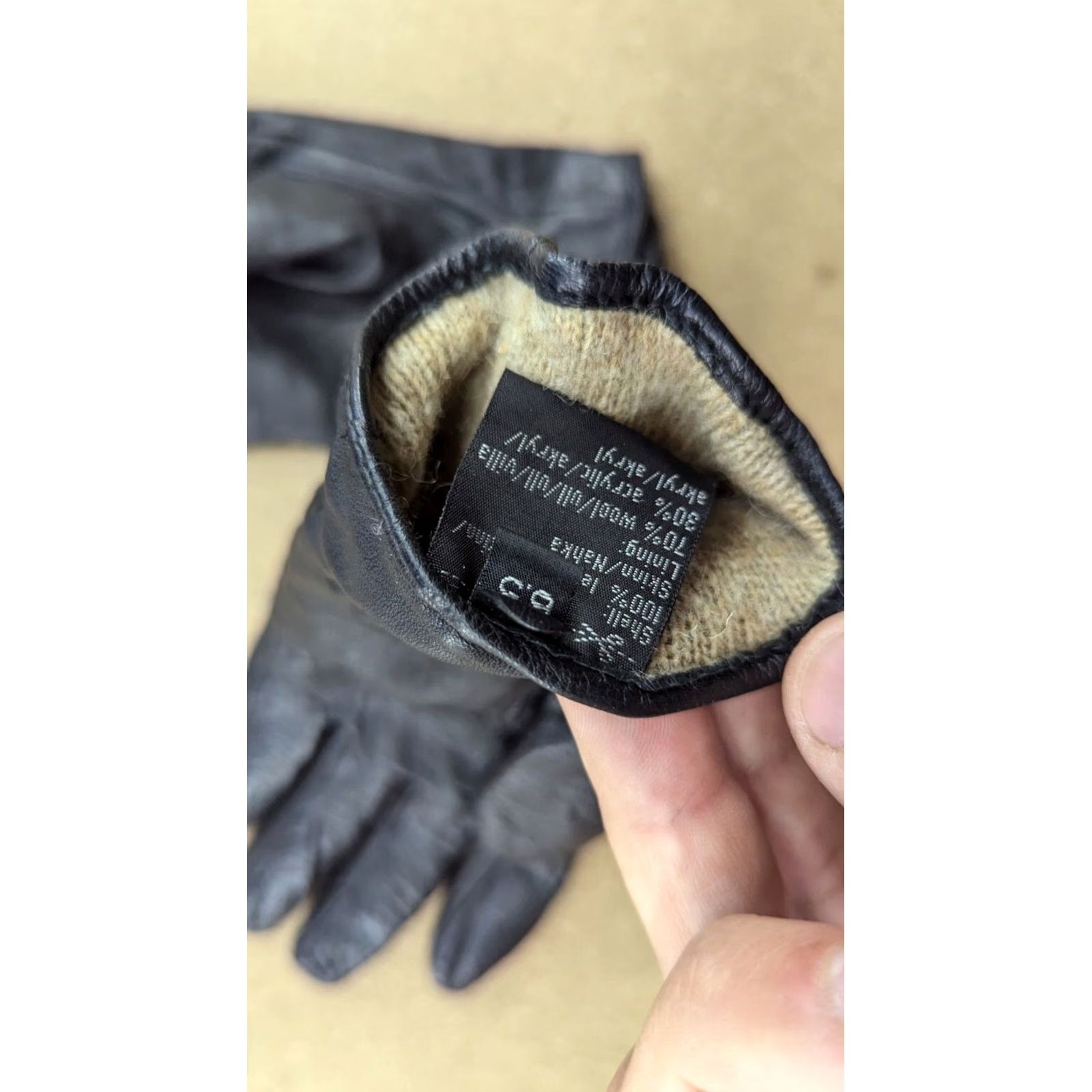 Vintage Genuine Leather Womens Gloves Size 6.5 Black Winter Lined Ladies Glove, Warm, Casual, 6.5, Black, Leather, Polyester, Unbranded, Women, Glove Size ONE SIZE - 5 Thumbnail